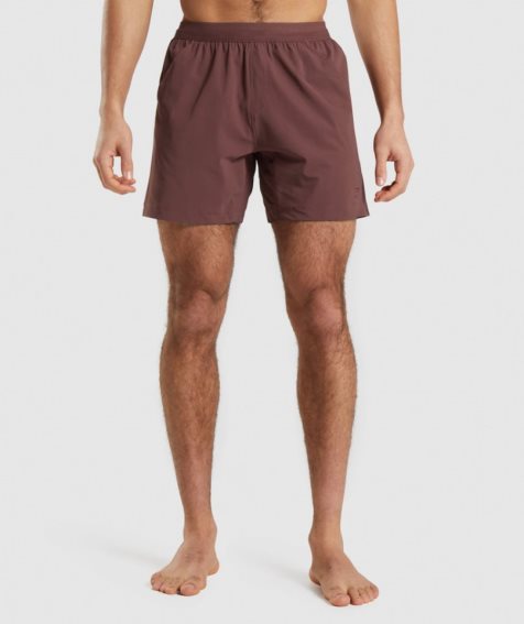 Men's Gymshark Studio Shorts Brown | NZ 3WCILU